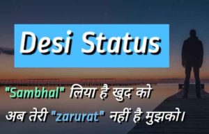 Read more about the article 101+ Desi Status in Hindi | Desi Shayari हिंदी देशी शायरी स्टेटस
