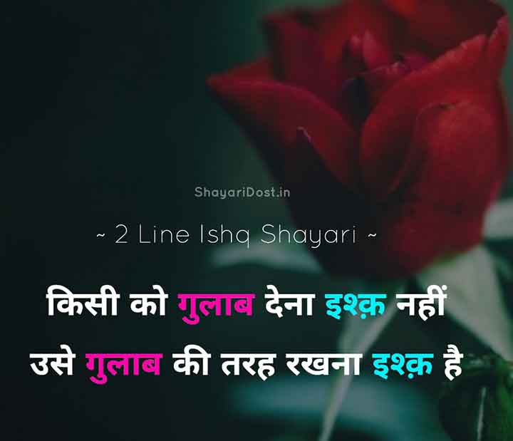 2 Line Ishq Shayari in Hindi
