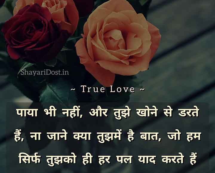 True Romantic Love Shayari in Hindi