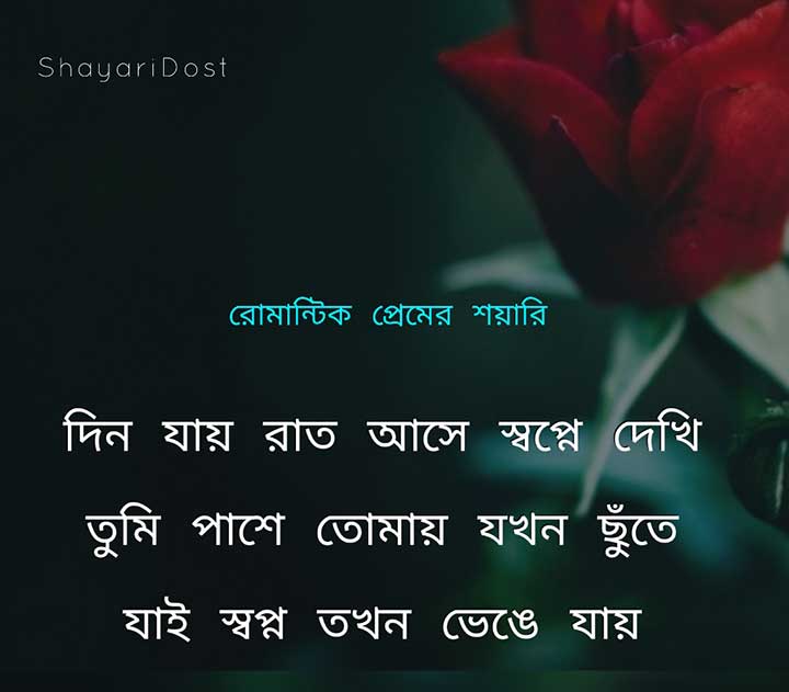 Romantic Shayari for Love in Bengali Font