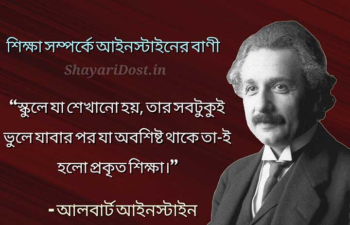 Albert Einstein Quotes in Bengali about Education