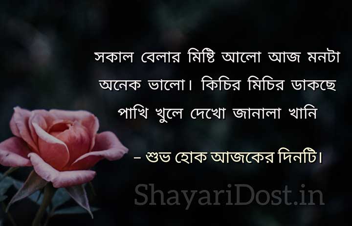 Bangla Good Morning Shayari for Sms on Whatsapp