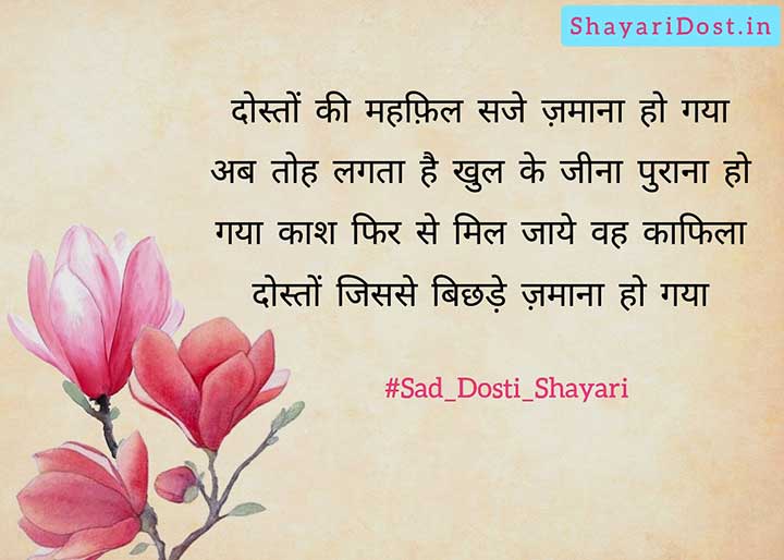 Sad Dosti Shayari in Hindi
