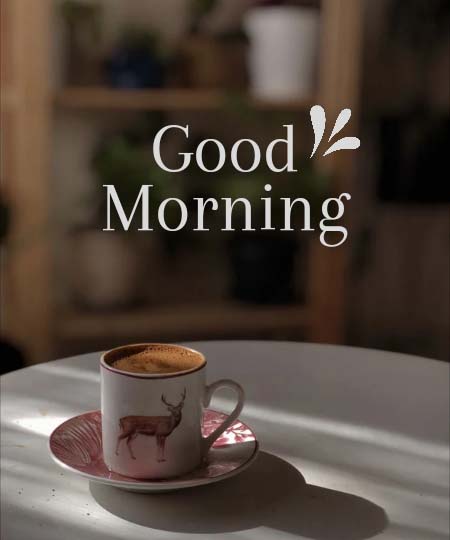 Good Morning Image with Coffee Cup
