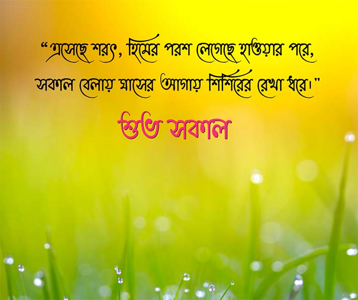 Shuvo Sokal Kobita in Bangla Language